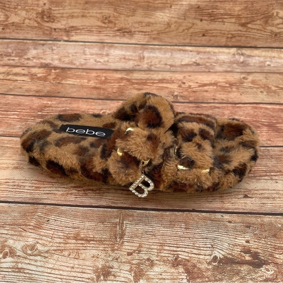 Bebe Fanny Womens Faux Fur Footbed Slide Sandals size 7 - Picture 2 of 15